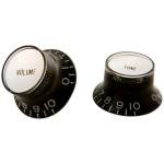 Gibson PRMK-010 Silver Top Hat Knobs with Inserts (4 Pack)