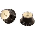 Gibson PRMK-020 Black Top Hat Knobs with Inserts (4 Pack)