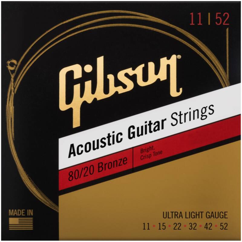 Gibson SAG-BRW11 80/20 Bronze Acoustic Guitar Strings (UL)