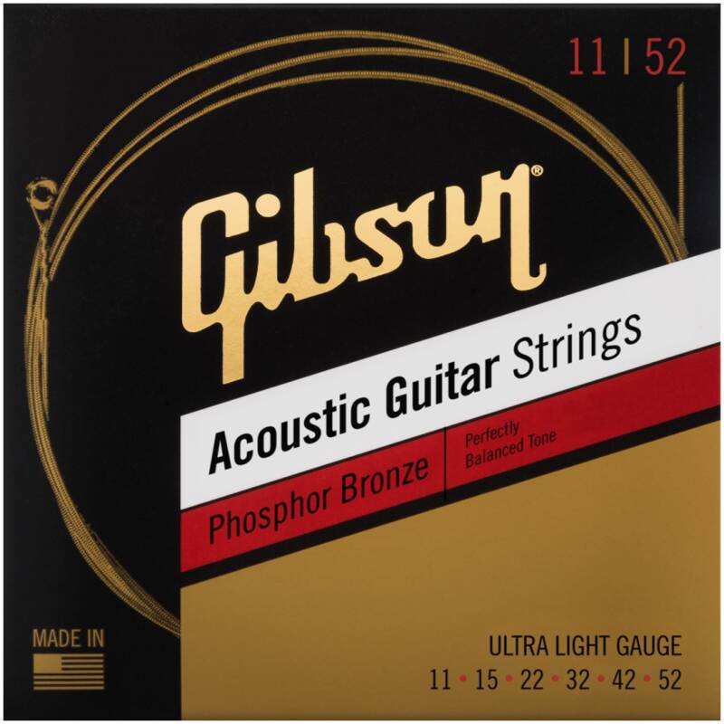 Gibson SAG-PB11 Phosphor Bronze Acoustic Guitar Strings (UL)