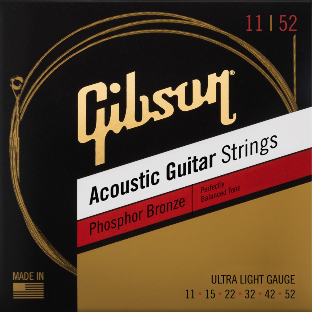Gibson-SAG-PB11-Phosphor-Bronze-Acoustic-Guitar-Strings-Packaging- Gibson SAG-PB11 Phosphor Bronze Acoustic Guitar Strings (UL) - Image 1