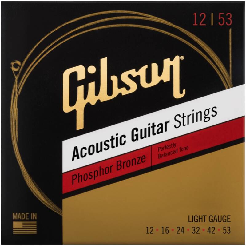 Gibson SAG-PB12 Phosphor Bronze Acoustic Guitar Strings (L)