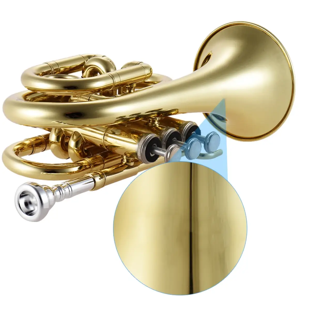JD Percussion JDMT-500L Pocket Trumpet - Image 4