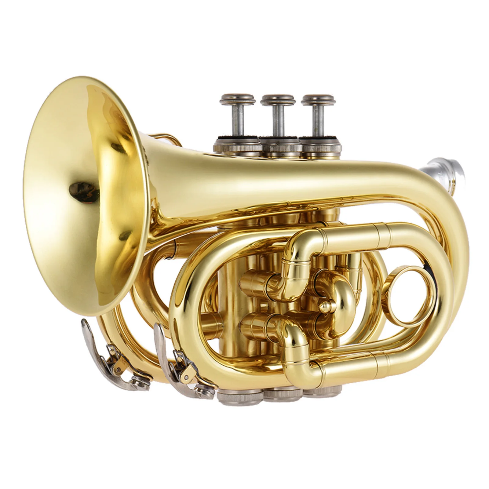 H3b1127c458724290a57a6b231fb7f200N.webp JD Percussion JDMT-500L Pocket Trumpet - Image 1