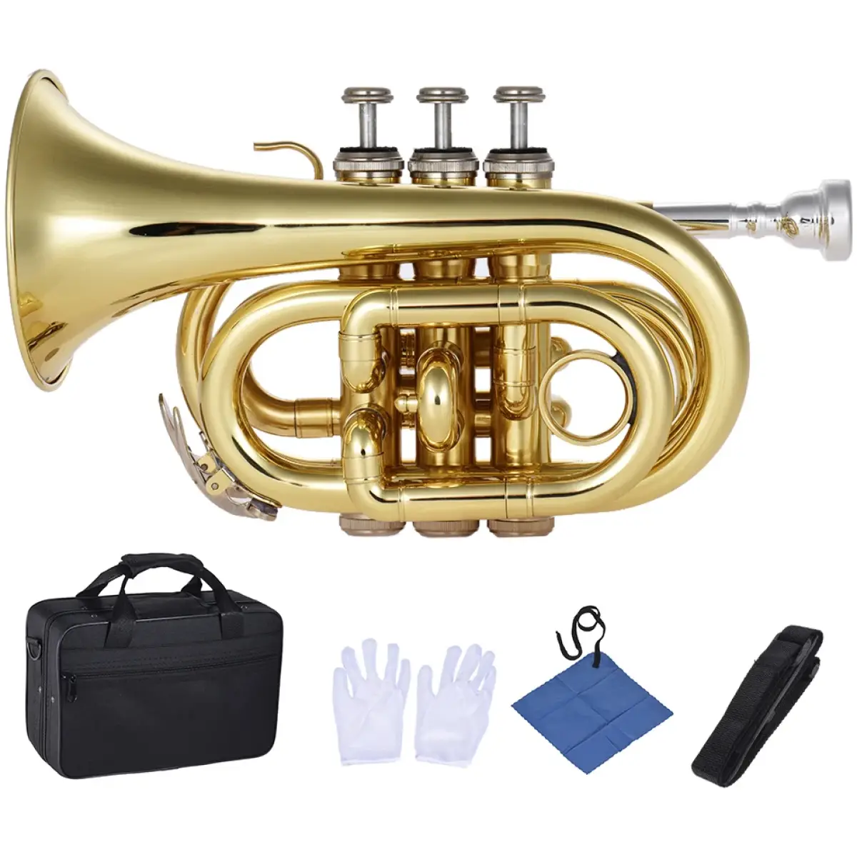 JD Percussion JDMT-500L Pocket Trumpet - Image 2