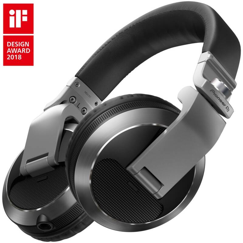 Pioneer DJ HDJ-X7-S Professional Over-Ear DJ Headphones in Silver