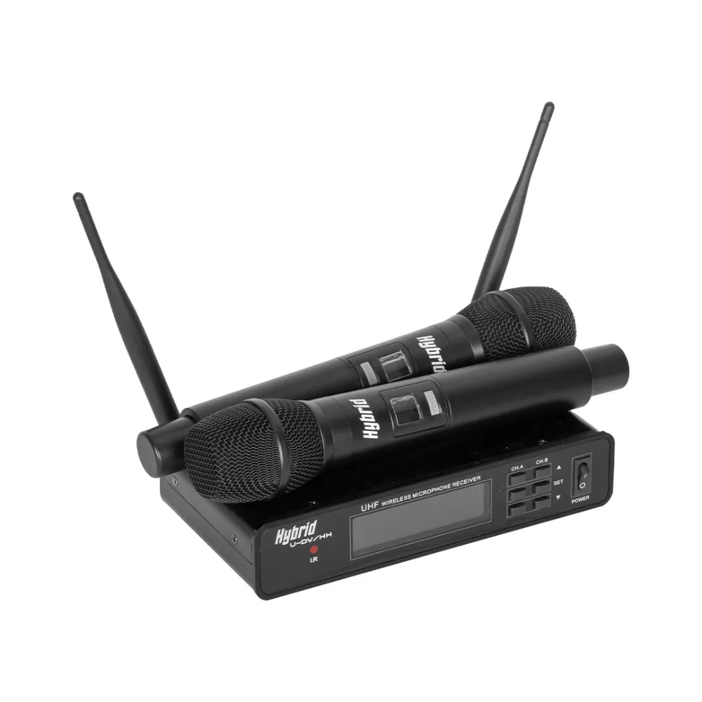 HYBRID-U-DVHH Hybrid U-DV/HH UHF Dual Wireless Microphone System - Image 1