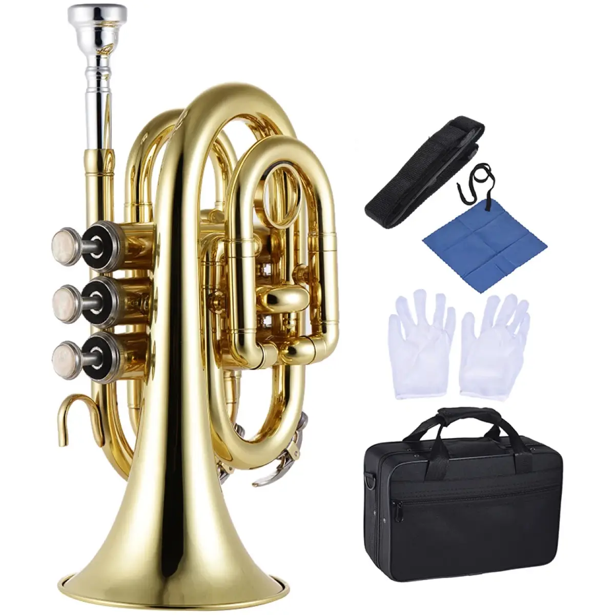 JD Percussion JDMT-500L Pocket Trumpet - Image 3