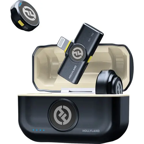 Hollyland-LARK-M2-DUO-Wireless-Microphone-System-with-Lightning-Connector Hollyland LARK M2 DUO Wireless Microphone System With Lightning Connector - Image 1