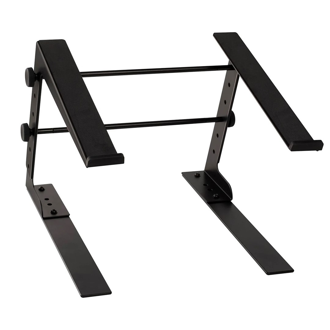 JS-LPT100-Single-Tier-LaptopDJ-Stand-Top-Front-Left-Legs- PowerWorks JS-LPT100 Single-Tier Laptop/DJ Stand - Image 1