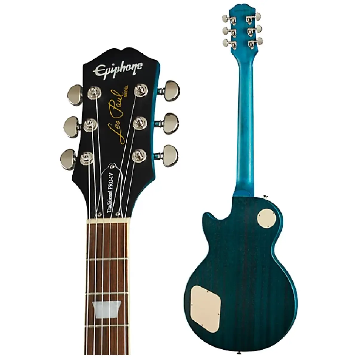 Epiphone EITP4-WPB Les Paul Traditional Pro IV Worn Pacific Blue - Image 4