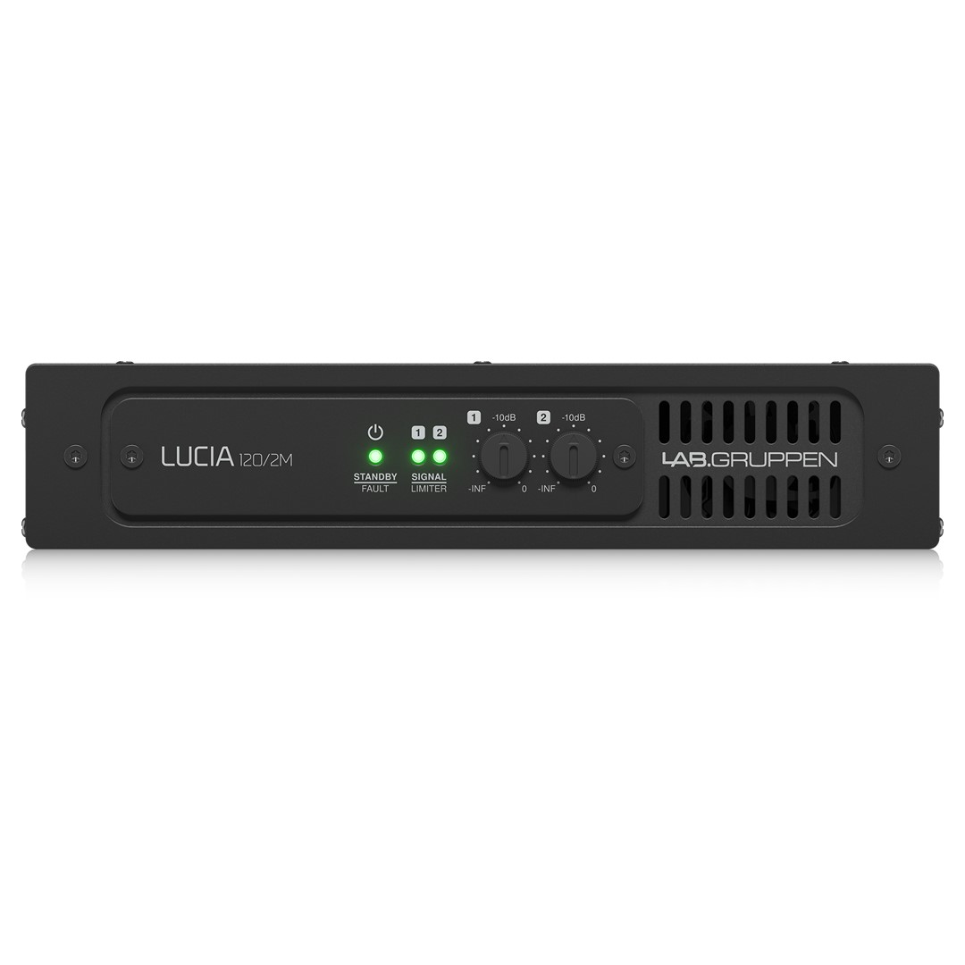 LUCIA-120-2M-Compact-2-x-60W-Amplifier-Front- Lab Gruppen LUCIA-120-2M Compact 2 x 60W Amplifier - Image 1