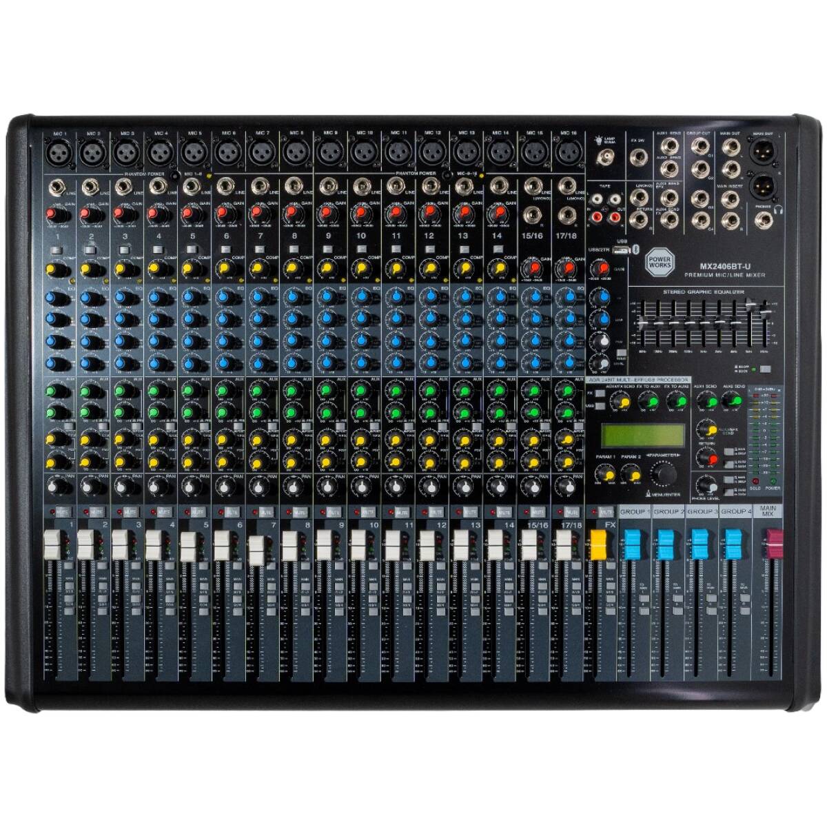 PowerWorks MX2406BT-U Analogue Mixer - Image 2