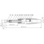 Enova PL22MB - 1/4'' Plug 2 Pole Mono Black Housing And Grey Boot - Image 3