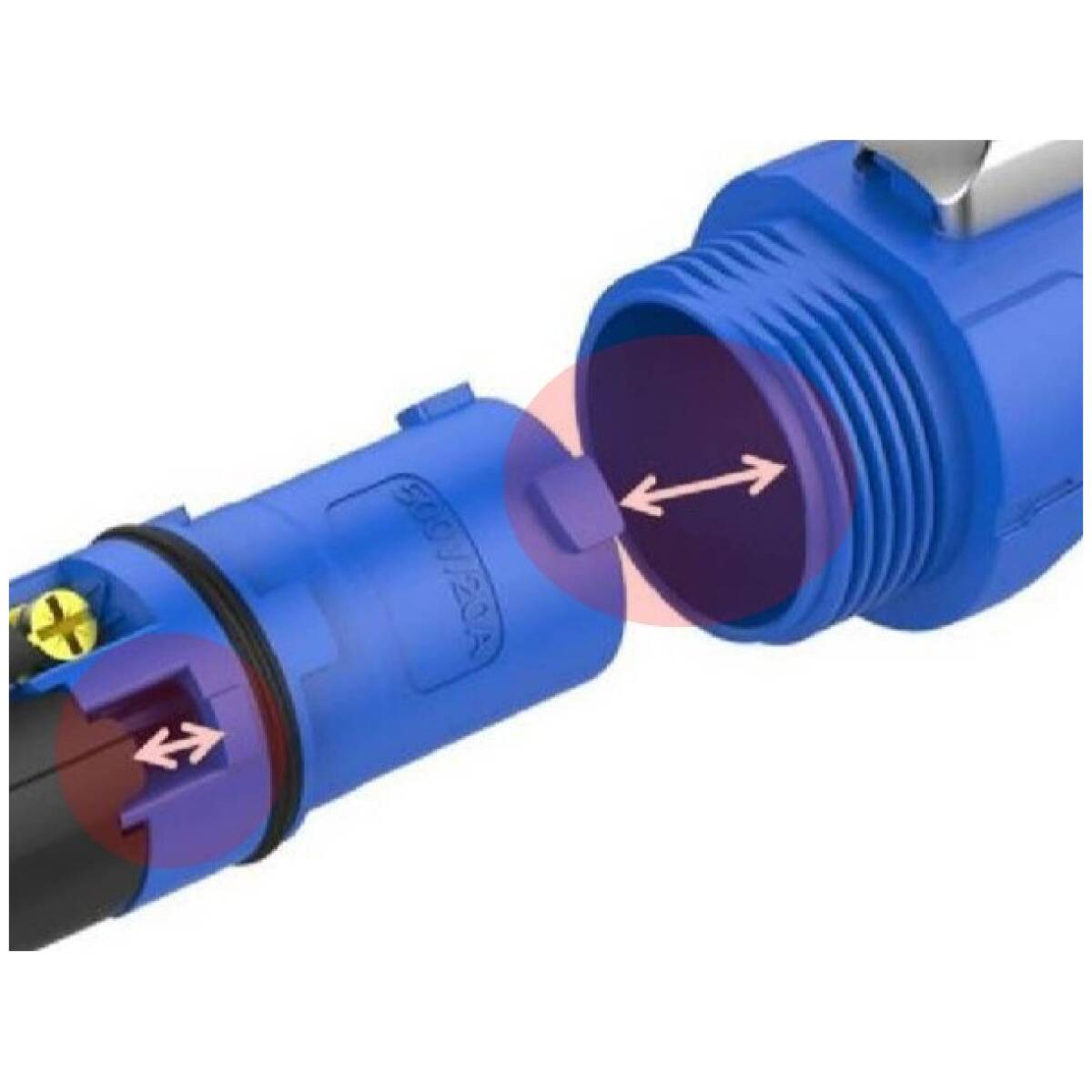 Enova PO23FP-IN - Power Cable Connector Blue Input V 20 A. - Image 3