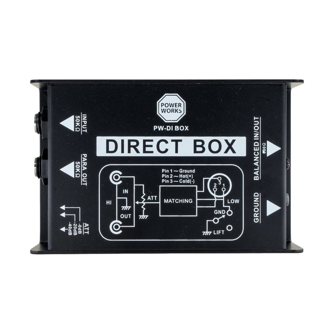 PW-DI-1-Professional-DI-Box-Front- PowerWorks PW-DI-1 Professional DI-Box - Image 1