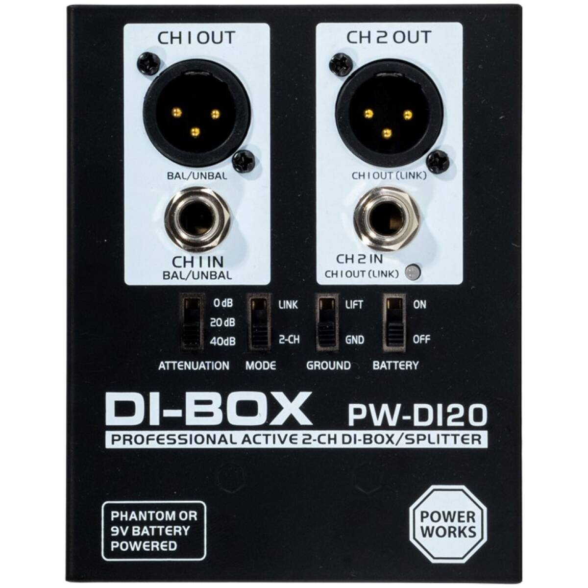 PowerWorks PW-DI-20 Active 2 Channel DI-Box - Image 2