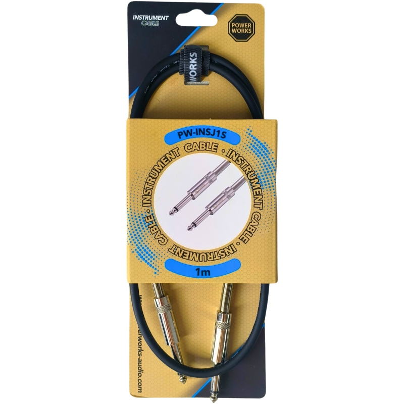 PowerWorks PW-INSJ1S 1M Instrument Cable-Silver Monojack