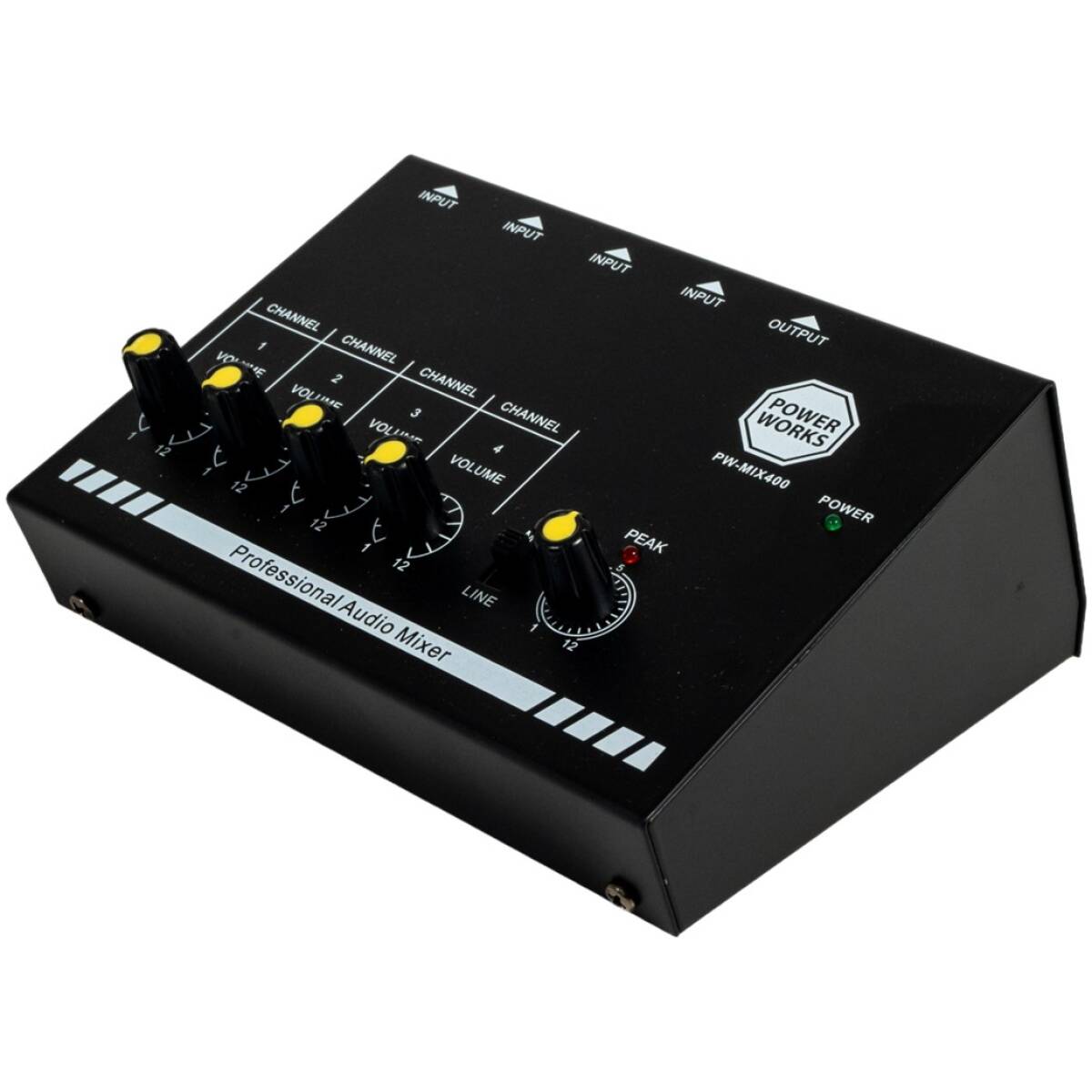 PowerWorks PW-MIX-400 4-channel Mini Audio Mixer - Image 4