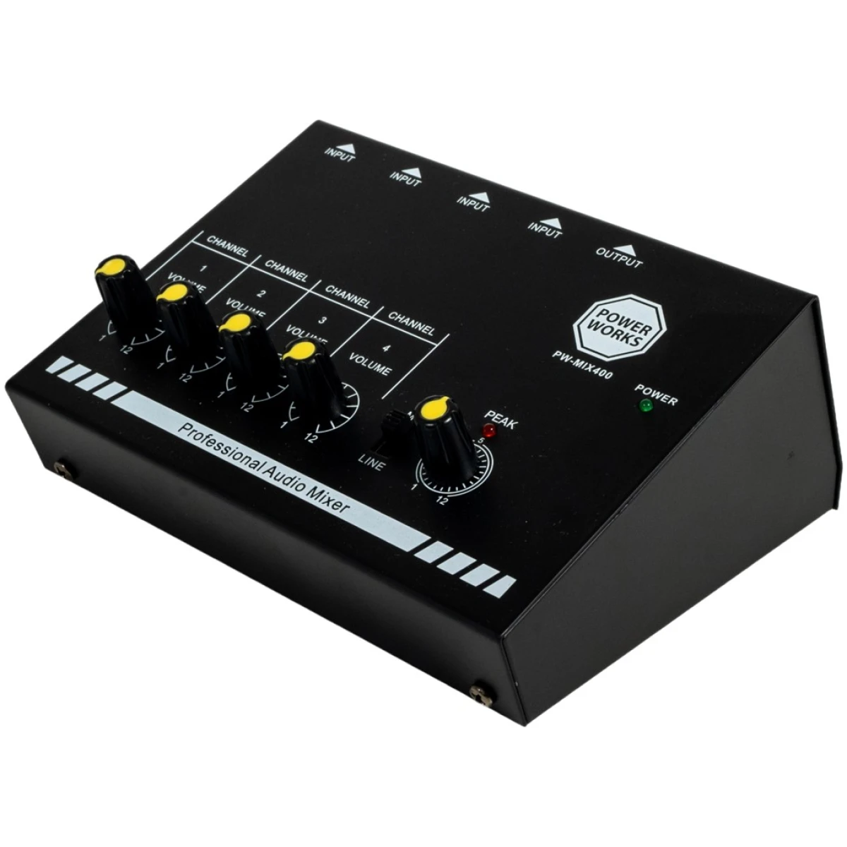 PowerWorks PW-MIX-400 4-channel Mini Audio Mixer - Image 4