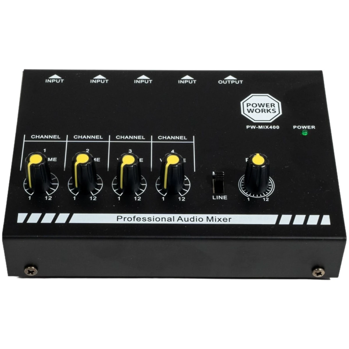 PowerWorks PW-MIX-400 4-channel Mini Audio Mixer - Image 3