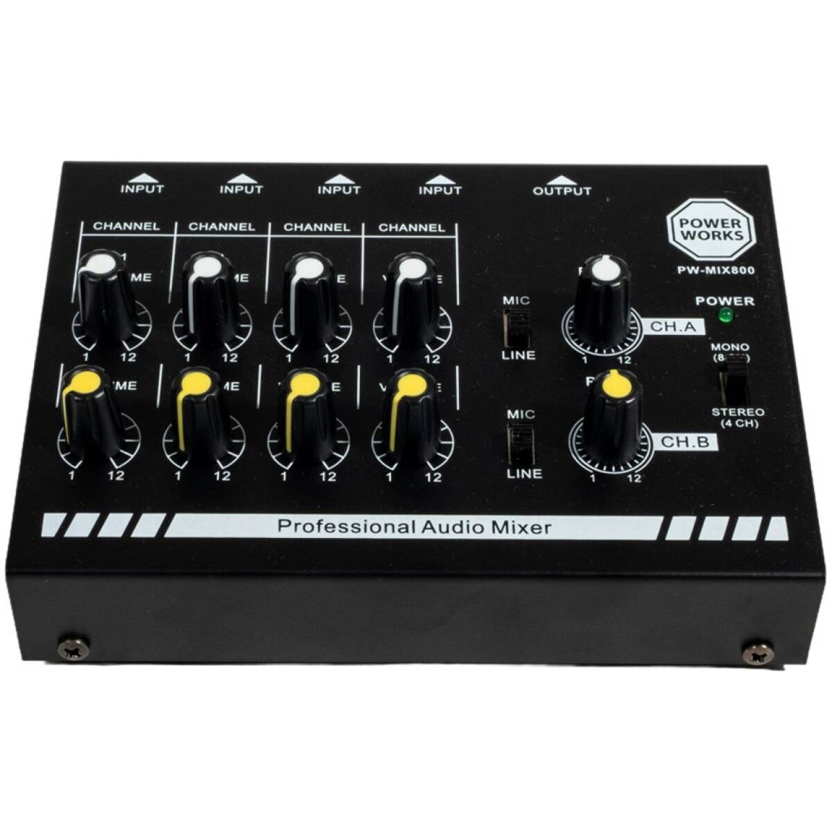PowerWorks PW-MIX-800 8-Channel Mini Audio Mixer - Image 3