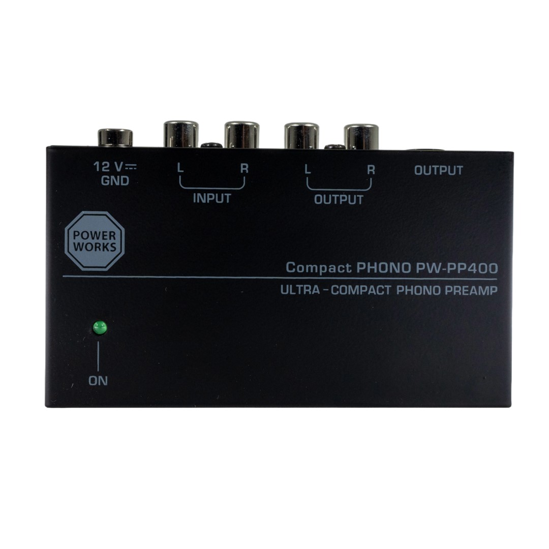 PW-PP400-Phono-Preamplifier-Front- PowerWorks PW-PP400 Phono Preamplifier - Image 1