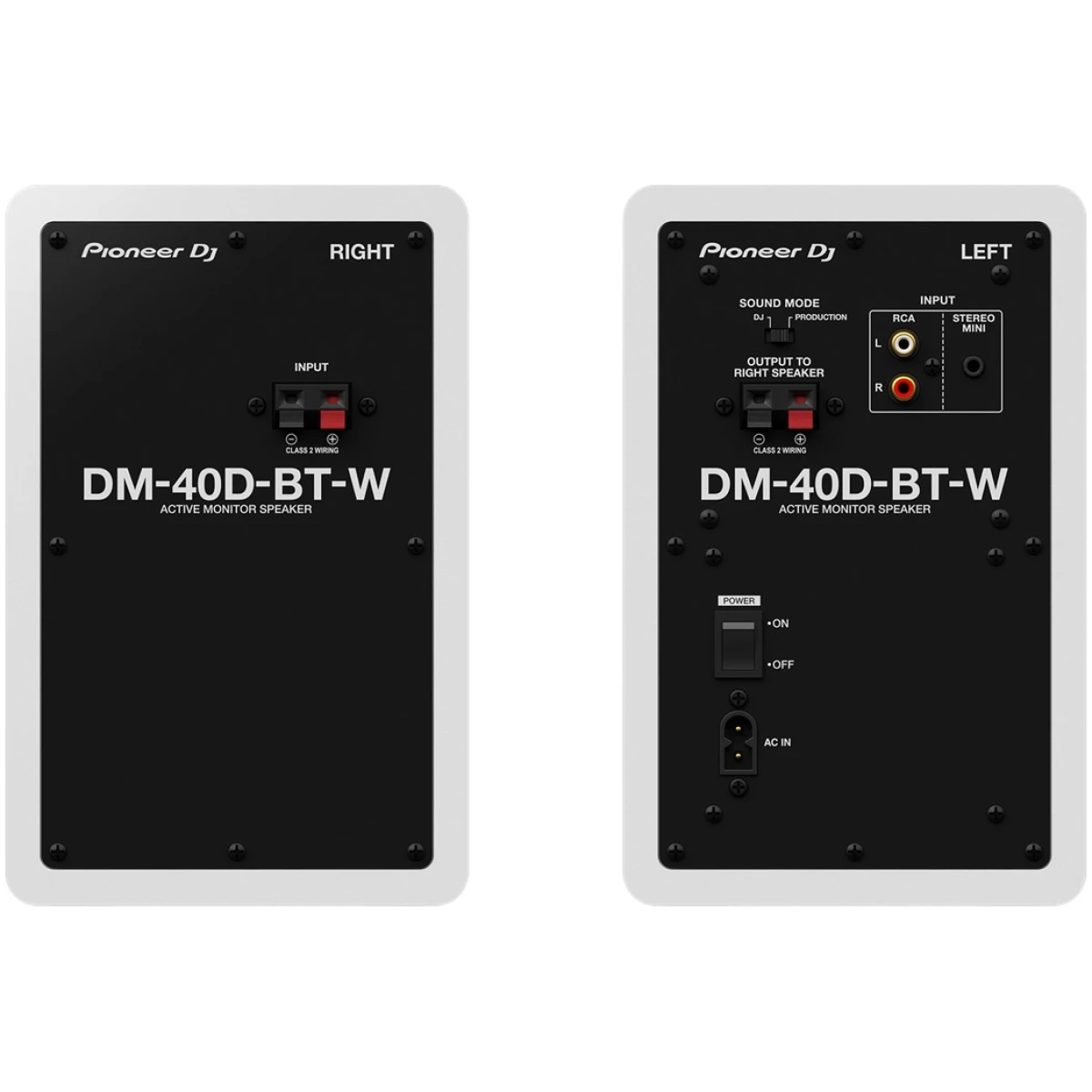 Pioneer DJ DM-40D-BT-W 4” White Desktop Monitors-Bluetooth(Pair) - Image 3