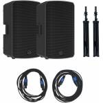 PowerWorks PARTY-PRO DUO 2x15" Active PA System+Stands