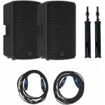 PowerWorks PARTY-PRO DUO 2x15" Active PA System+Stands