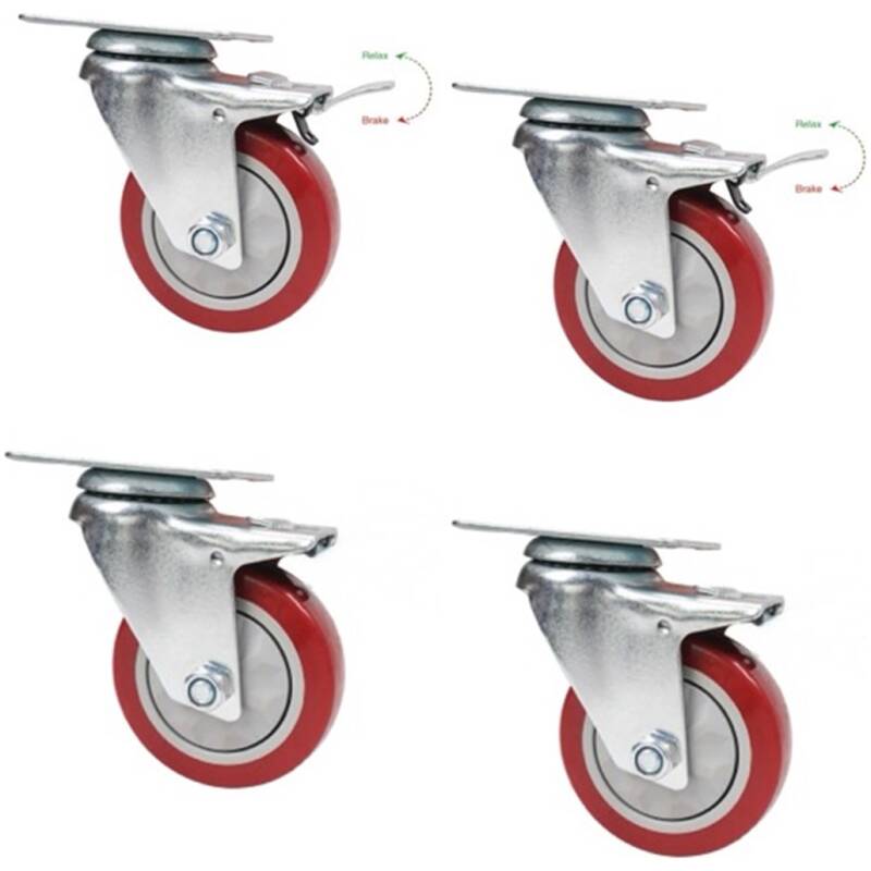 PowerWorks ZETHUS-218SPW-WH Wheel Kit(4 pcs,2 Locking)