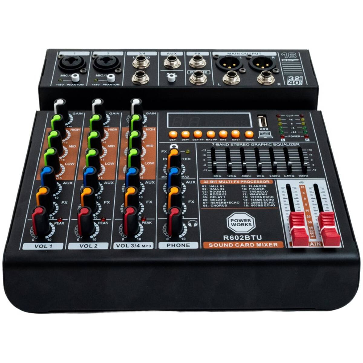PowerWorks R602BT USB 4-channel Analogue Mixer - Image 3
