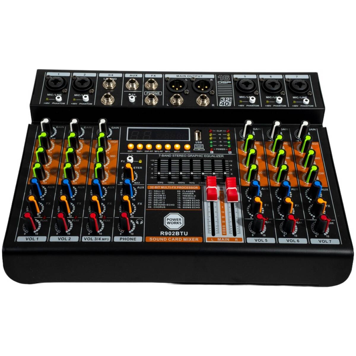 PowerWorks R902BT-USB 8-channel Analogue Mixer - Image 3