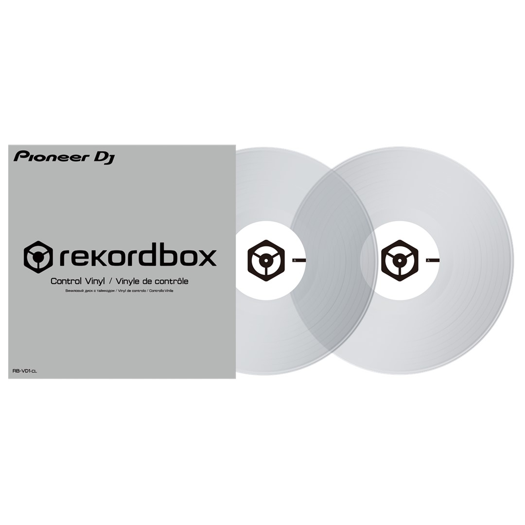 RB-VD1-CL-Clear-Control-Vinyl-Pair-Front- Pioneer DJ RB-VD1-CL Clear Control Vinyl (Pair) - Image 1
