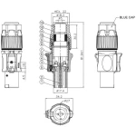 SP24FP - Speaker Connector with 4 pin Female Inline, Silver - Image 4