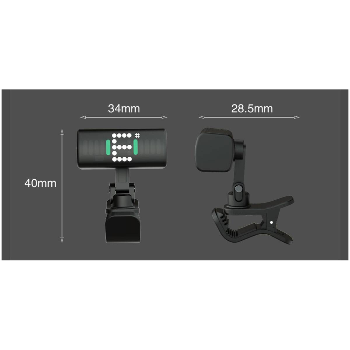 SWIFF Audio A10-R Mini Rechargeable Clip-On Tuner​ - Image 6