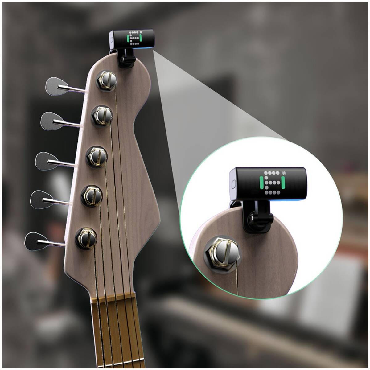 SWIFF Audio A10-R Mini Rechargeable Clip-On Tuner​ - Image 5