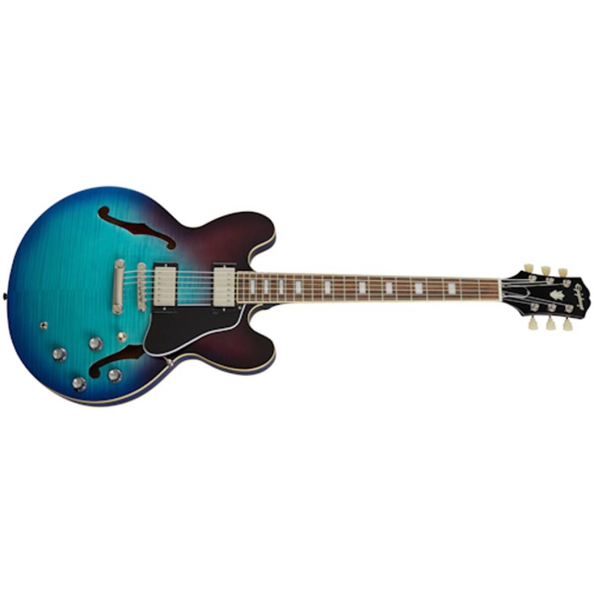 Epiphone EIES335F-BBB ES335 Figured Semi-hollowbody Blueberry Burst - Image 4