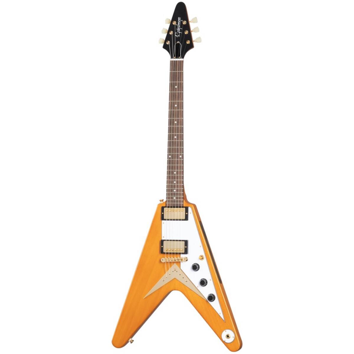 Epiphone IGCKFVW-ANA 1958 Korina Flying V Aged Natural+ Hard Case - Image 2