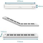 CARRY-ON-FP49T-WT 49 Key Touch Folding Piano White - Image 3