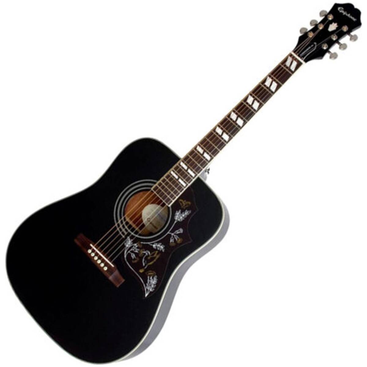 Epiphone EEHB-EB Hummingbird Pro Acoustic-Electric Guitar Ebony - Image 4