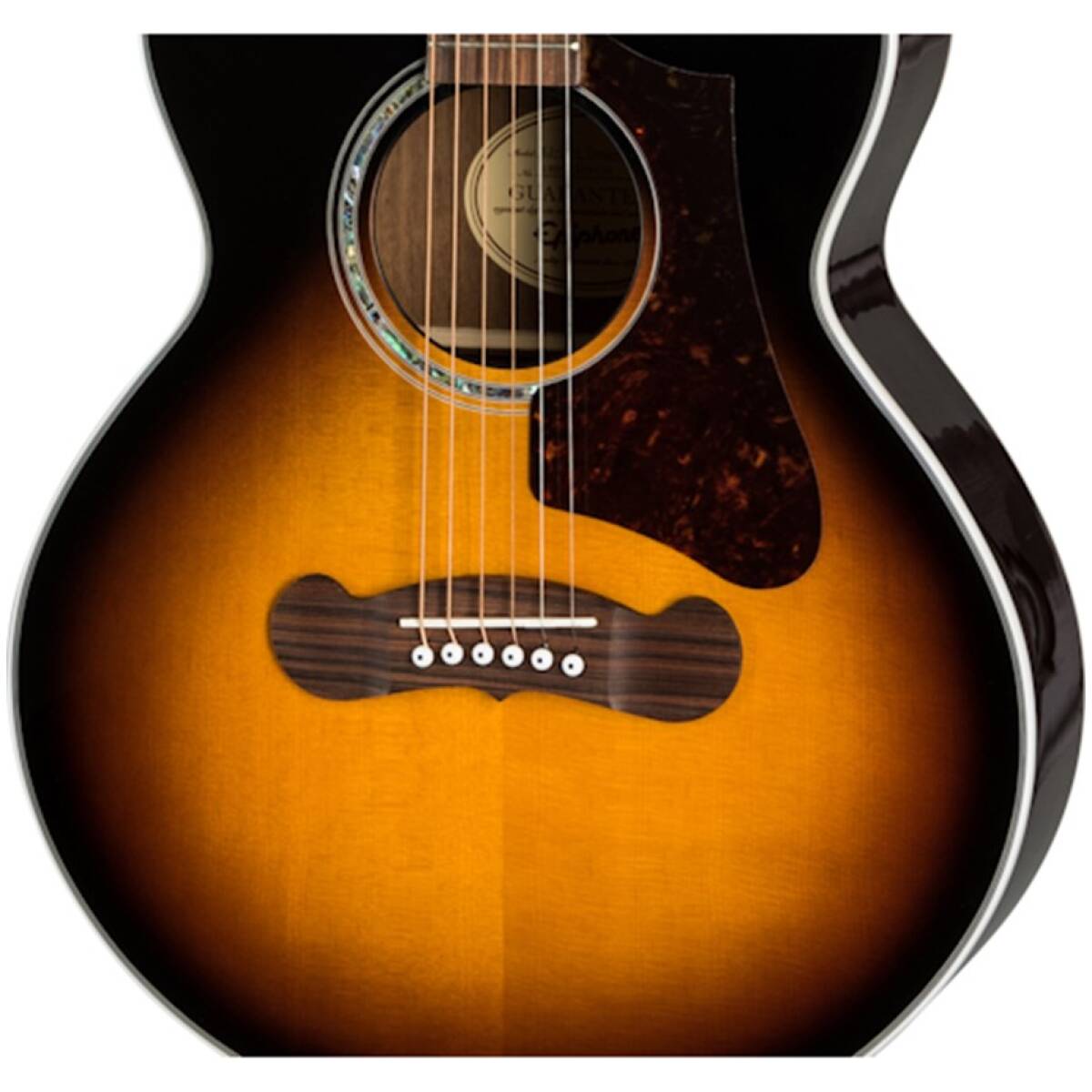 Epiphone EEJP-VS J-200 EC Studio Parlor Vintage Sunburst - Image 3
