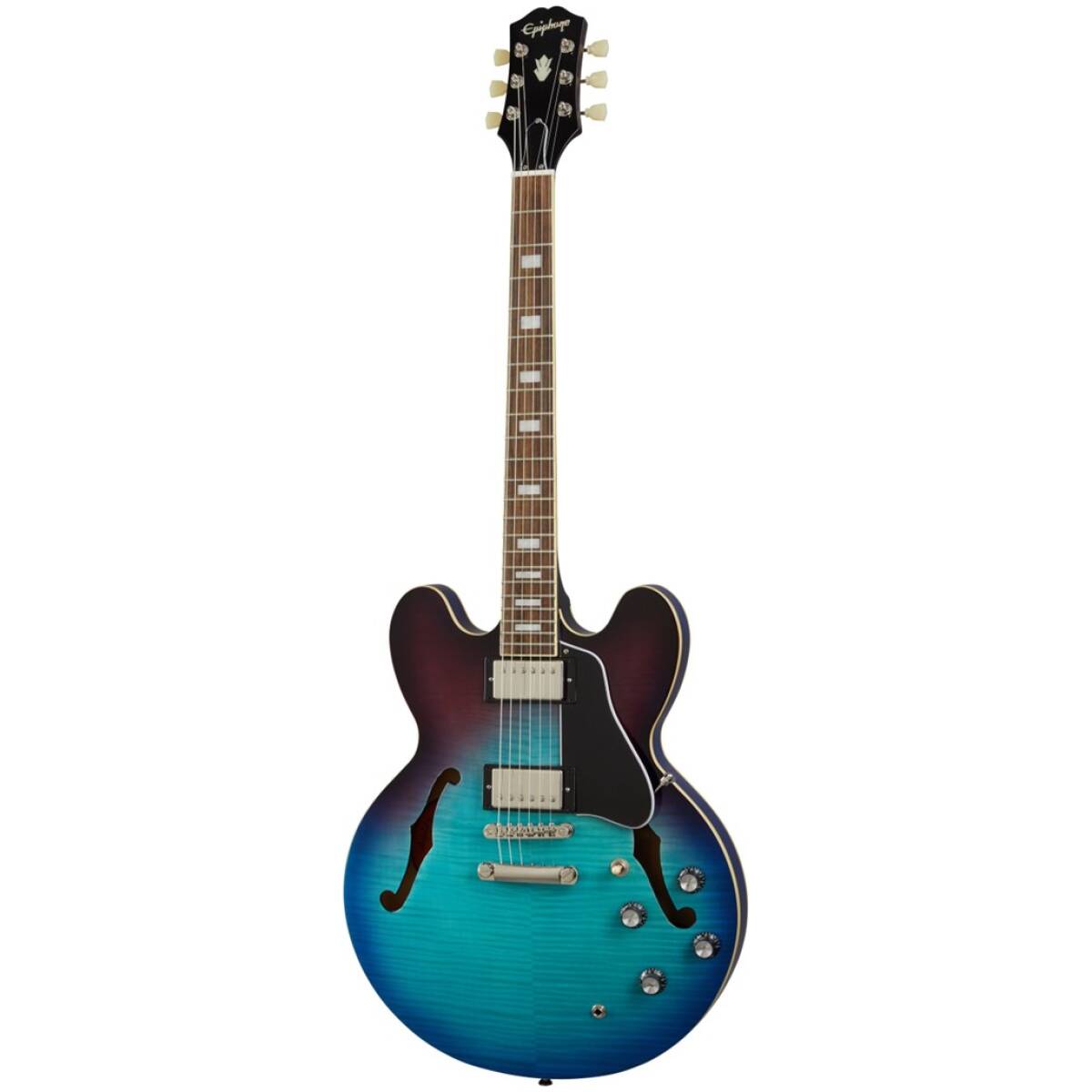Epiphone EIES335F-BBB ES335 Figured Semi-hollowbody Blueberry Burst - Image 2