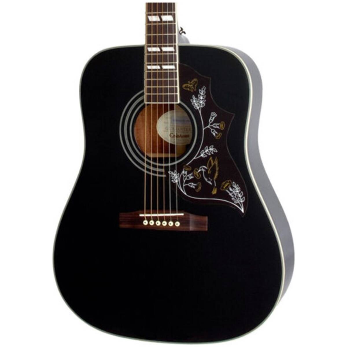 Epiphone EEHB-EB Hummingbird Pro Acoustic-Electric Guitar Ebony - Image 3