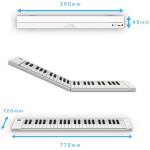 CARRY-ON-FP49 Key Folding Piano White - Image 4