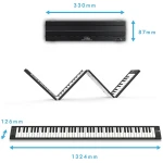 CARRY-ON-FP88-BK 88 Key Folding Piano Black - Image 2