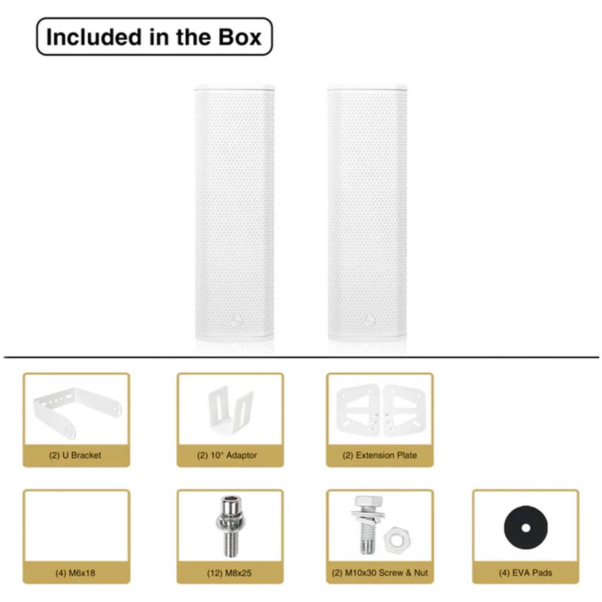 Sound Town CARPO-P3W 500W Passive Column Speaker(Pair) - Image 6