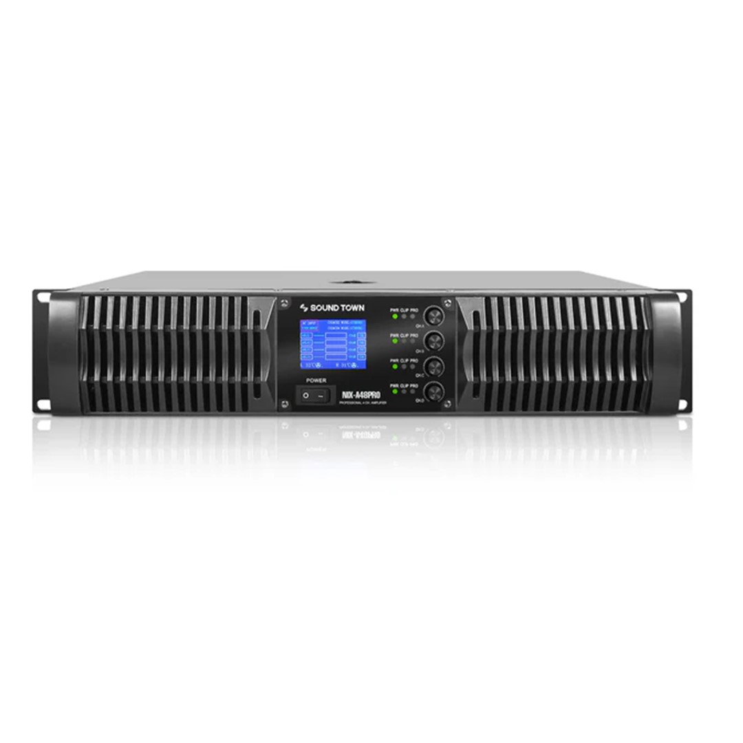 Sound-Town-NIX-A48PRO-4-Channel-Rack-Mountable-Amplifier-Front- Sound Town NIX-A48PRO 4-Channel Rack-Mountable Amplifier - Image 1