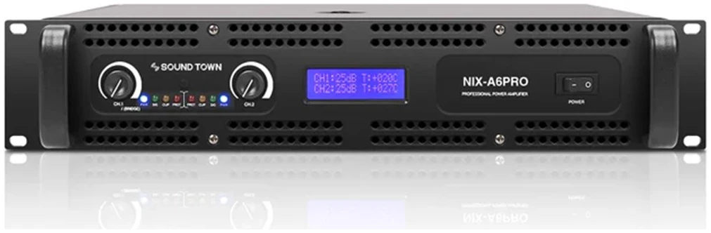 Sound-Town-NIX-A6PRO-2-channel-1500W-Amplifier-Front- Sound Town NIX-A6PRO 2-channel 1500W Amplifier - Image 1