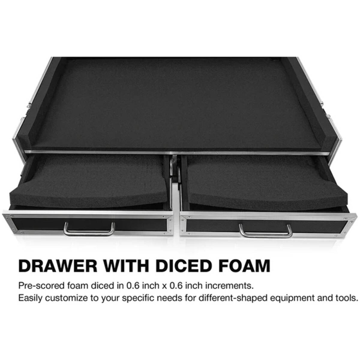 Sound Town STRC-M32DHD2 M32 Flight Case-Dog box,2 Drawers - Image 6